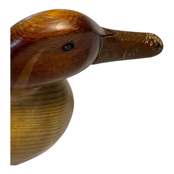 Vintage Wooden Duck Decoy – Hand-Carved by Creations by Branford – Rustic Folk A - Picture 7 of 9